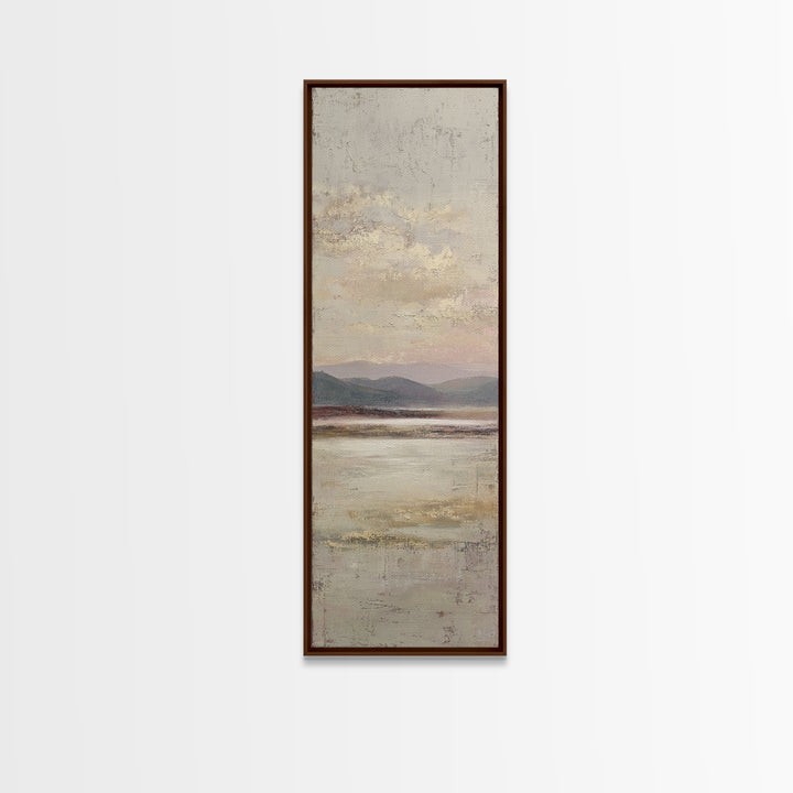 Gentle Rain over Distant Hills Canvas Print, Guest Bedroom Art, Boho Decor, Bedroom Decor, Oil Painting, Guest, Digital Prints, GBA-1x3-12