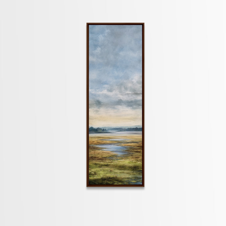 Quiet Lake Landscape at Early Morning Canvas Print, Guest Bedroom Art, Downloadable Prints, Bedroom Decor, Fine Art, Guest, GBA-1x3-14
