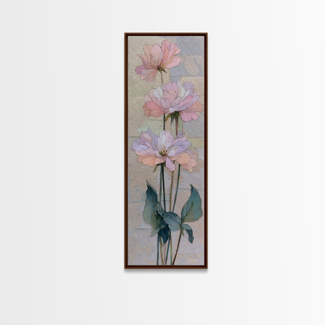 Gentle Botanical Line Drawing Trio Canvas Print, Guest Bedroom Art, Trendy Wall Art, Bedroom Decor, Oil Painting, Guest, GBA-1x3-18