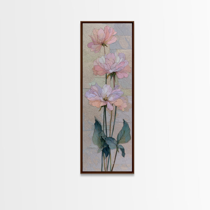 Gentle Botanical Line Drawing Trio Canvas Print, Guest Bedroom Art, Trendy Wall Art, Bedroom Decor, Oil Painting, Guest, GBA-1x3-18