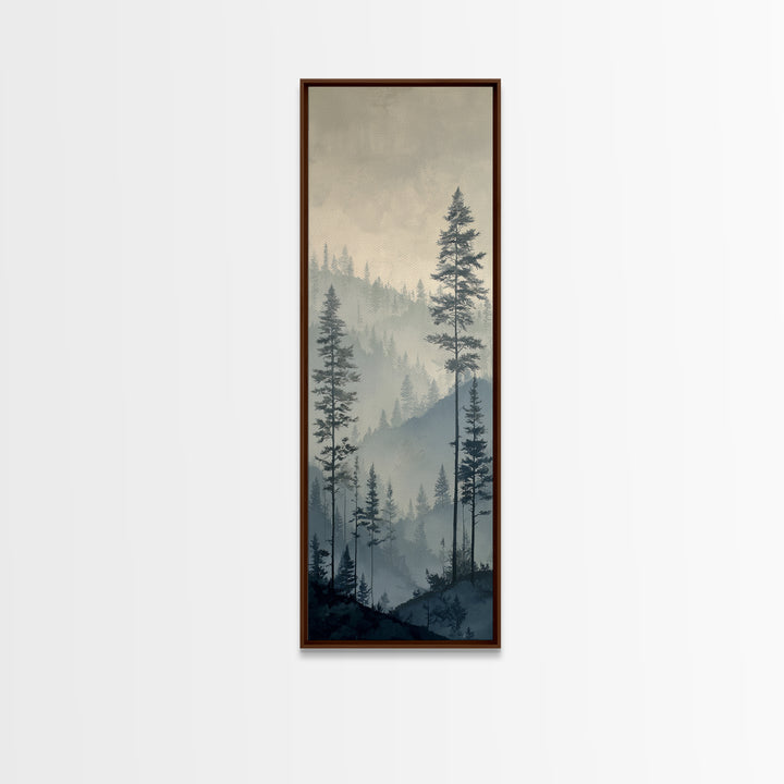 Monochrome Forest Silhouette Canvas Print, Guest Bedroom Art, Wall Decor, Bedroom Decor, Fine Art, Guest, Living Room Decor, GBA-1x3-25