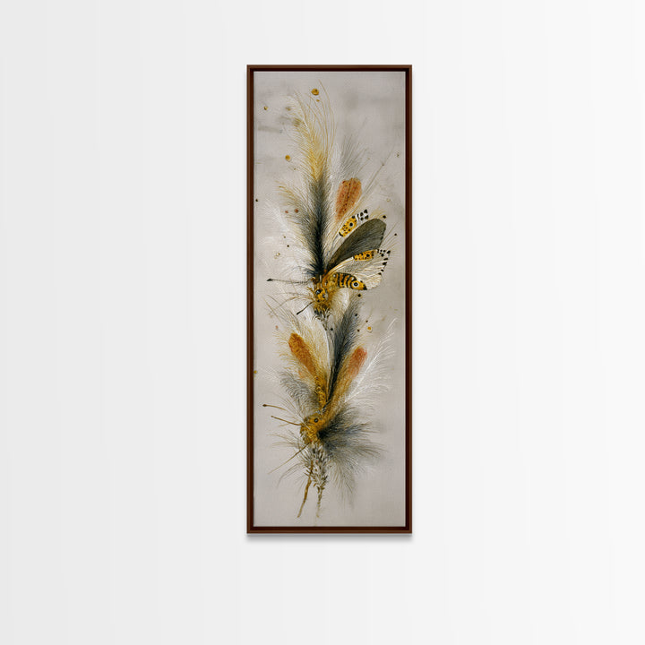 Garden Butterfly and Flowers Specimen Study Canvas Print, Guest Bedroom Art, Wall Art, Bedroom Decor, Fine Art, Guest, GBA-1x3-35