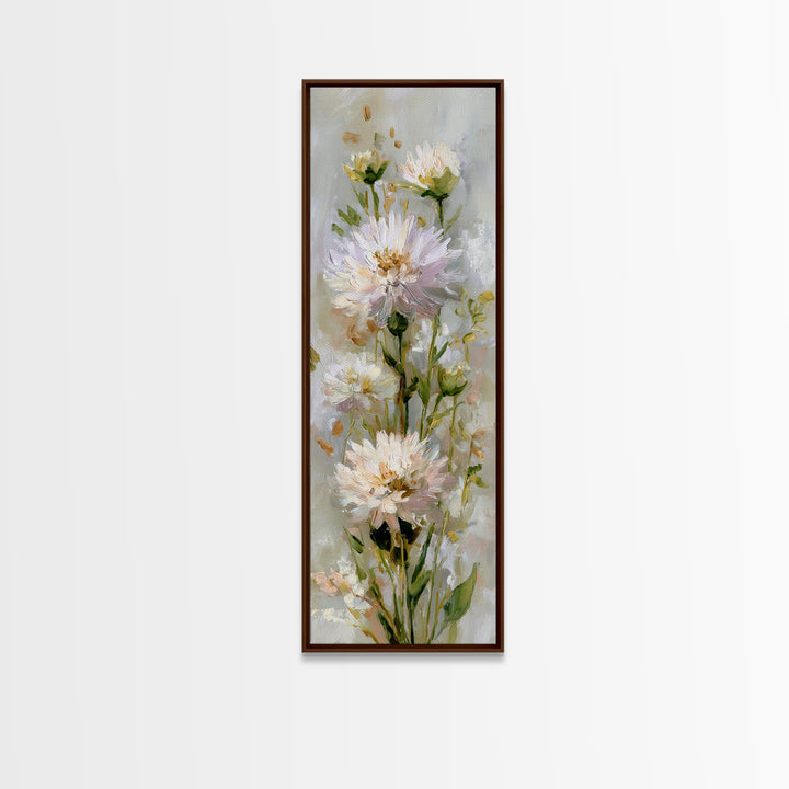 Welcoming Wildflower Bouquet Canvas Print, Guest Bedroom Art, Statement Artwork, Bedroom Decor, Oil Painting, Guest, Wall Decor, GBA-1x3-37