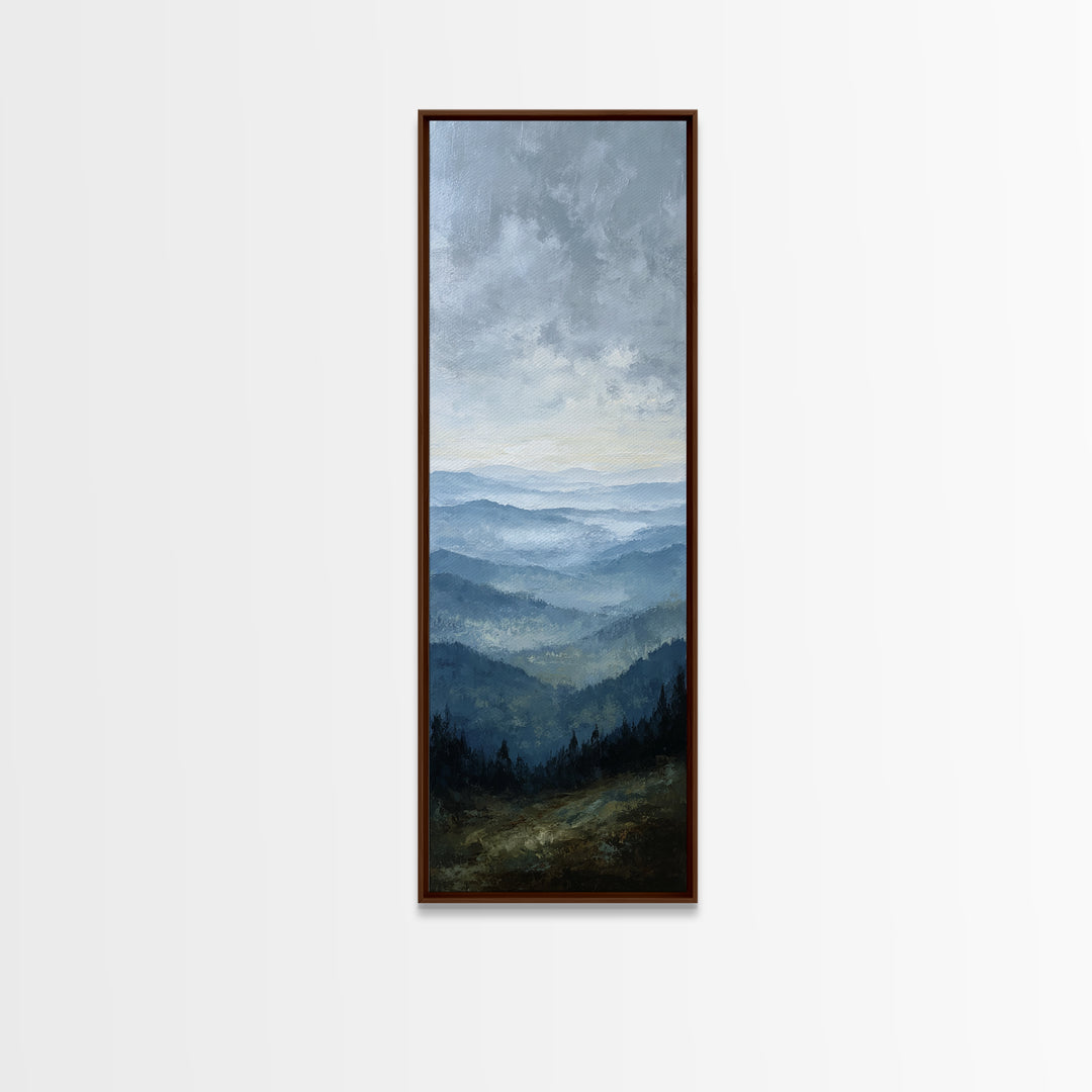 Soft Mountain Horizon Canvas Print, Guest Bedroom Art, Printable Wall Art, Bedroom Decor, Fine Art, Guest, Bedroom Wall Decor, GBA-1x3-43
