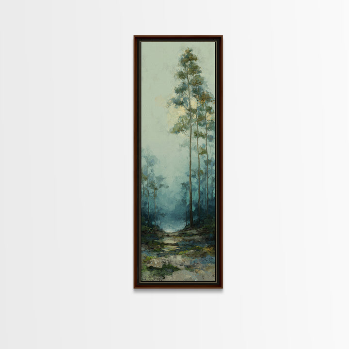 Monochrome Forest Silhouette Canvas Print, Guest Bedroom Art, Downloadable Prints, Bedroom Decor, Fine Art, Guest, Art Print, GBA-1x3-49