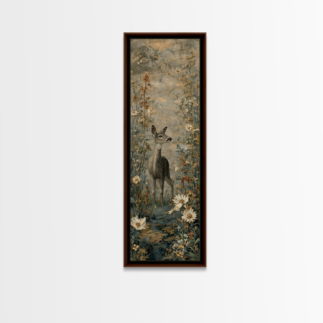 Sunlit Meadow with Delicate Flowers Canvas Print, Guest Bedroom Art, Living Room Decor, Bedroom Decor, Fine Art, Guest, GBA-1x3-51