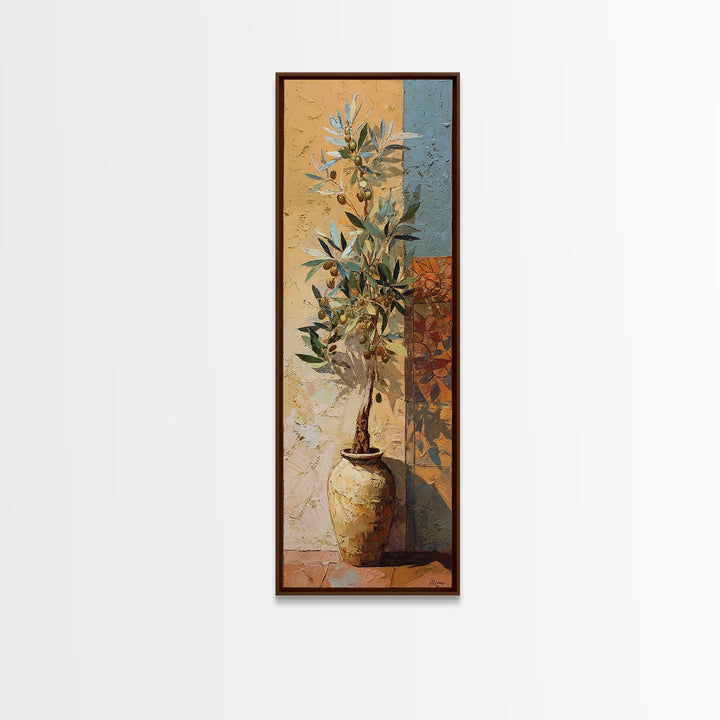 Olive Branch Still Life Framed Canvas Print, Guest Bedroom Art, Modern Decor, Bedroom Decor, Fine Art, Guest, Home Decor, GBA-1x3-53