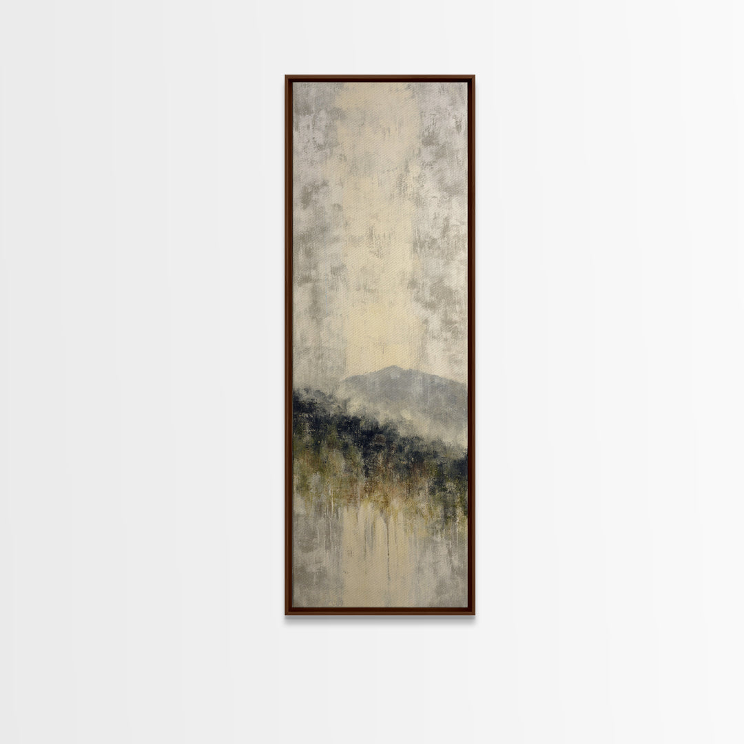 Gentle Rain over Distant Hills Canvas Print, Guest Bedroom Art, Bedroom Decor, Abstract Art, Guest, Living Room Decor, GBA-1x3-60