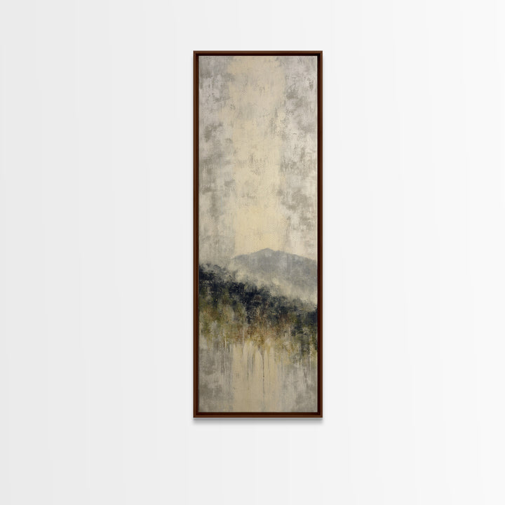 Gentle Rain over Distant Hills Canvas Print, Guest Bedroom Art, Bedroom Decor, Abstract Art, Guest, Living Room Decor, GBA-1x3-60