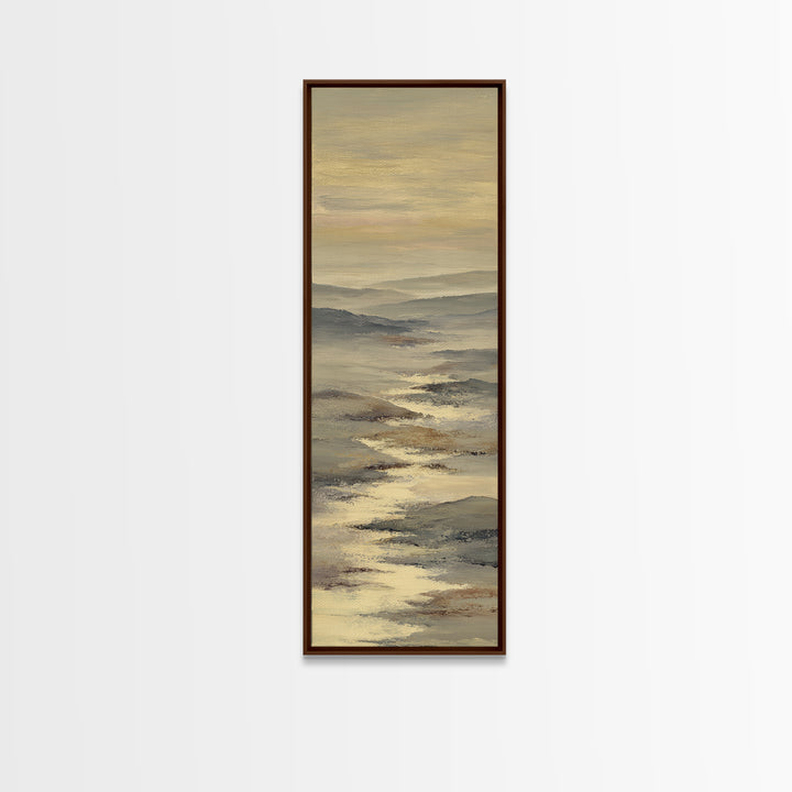Gentle Rain over Distant Hills Framed Canvas Print, Guest Bedroom Art, Wall Art Prints, Bedroom Decor, Fine Art, Guest, GBA-1x3-84