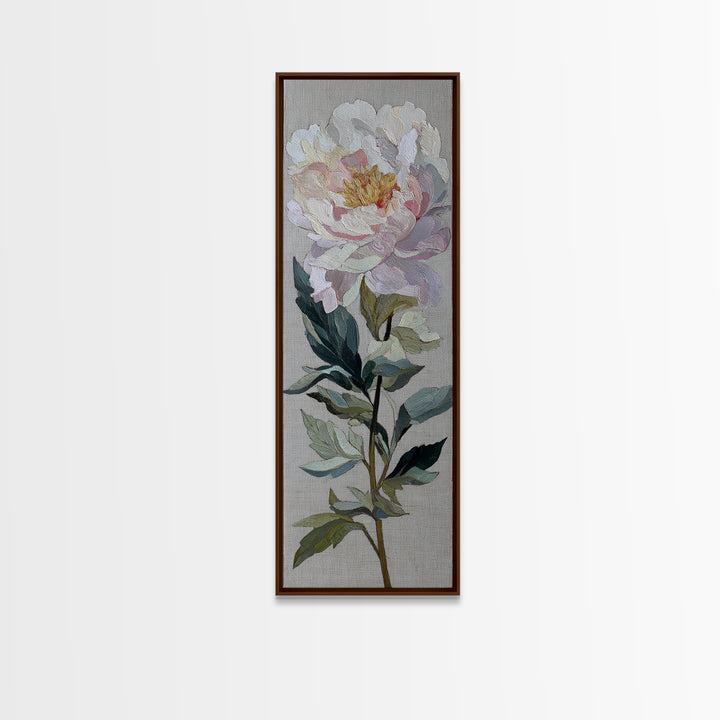 Neutral Peony Painting Canvas Print, Guest Bedroom Art, Minimalist Decor, Bedroom Decor, Abstract Art, Guest, Digital Print, GBA-1x3-93