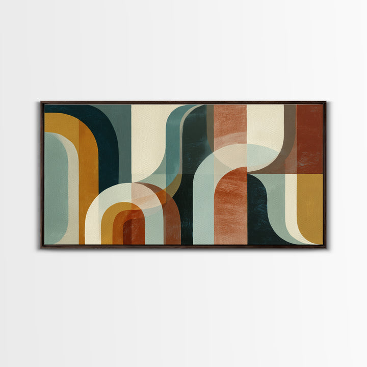 Warm Abstract Arches Framed Canvas Print, Guest Bedroom Art, Print, Bedroom Decor, Abstract Art, Guest, Living Room Wall Art, GBA-2x1-23