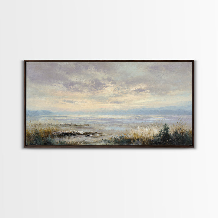 Romantic Cloudscape in Blush and Ivory Canvas Print, Guest Bedroom Art, Printable Wall Art, Bedroom Decor, Fine Art, Guest, GBA-2x1-31