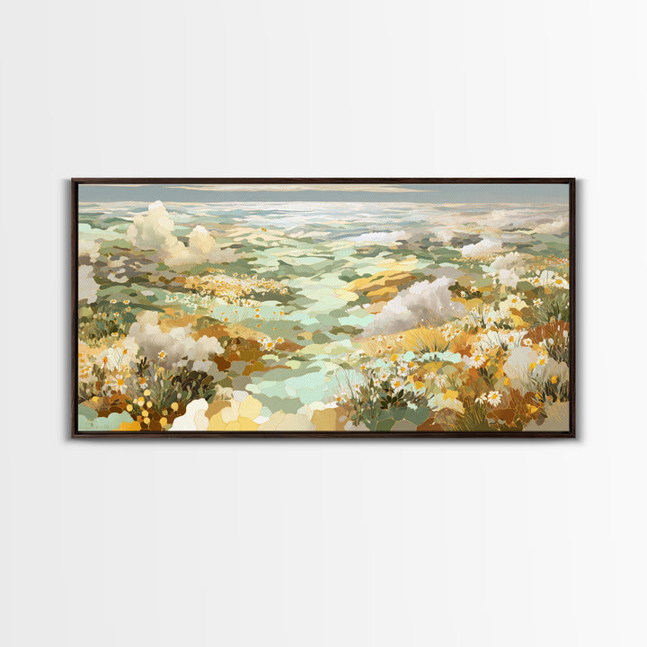 Quiet Horse Pasture at Sunset Canvas Print, Guest Bedroom Art, Contemporary Art, Bedroom Decor, Fine Art, Guest, Digital Print, GBA-2x1-41