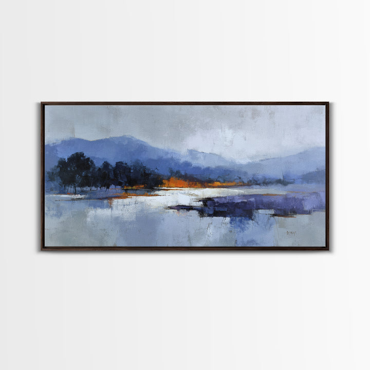 Warm Terracotta Shapes Framed Canvas Print, Guest Bedroom Art, Statement Artwork, Bedroom Decor, Abstract Art, Guest, GBA-2x1-42