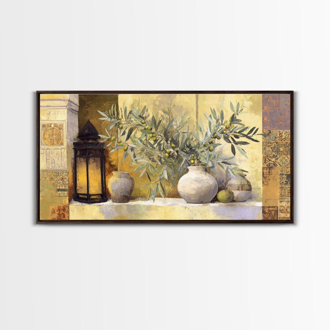 Olive Branch Still Life Canvas Print, Guest Bedroom Art, Digital Prints, Bedroom Decor, Fine Art, Guest, Pink Wall Art, GBA-2x1-61
