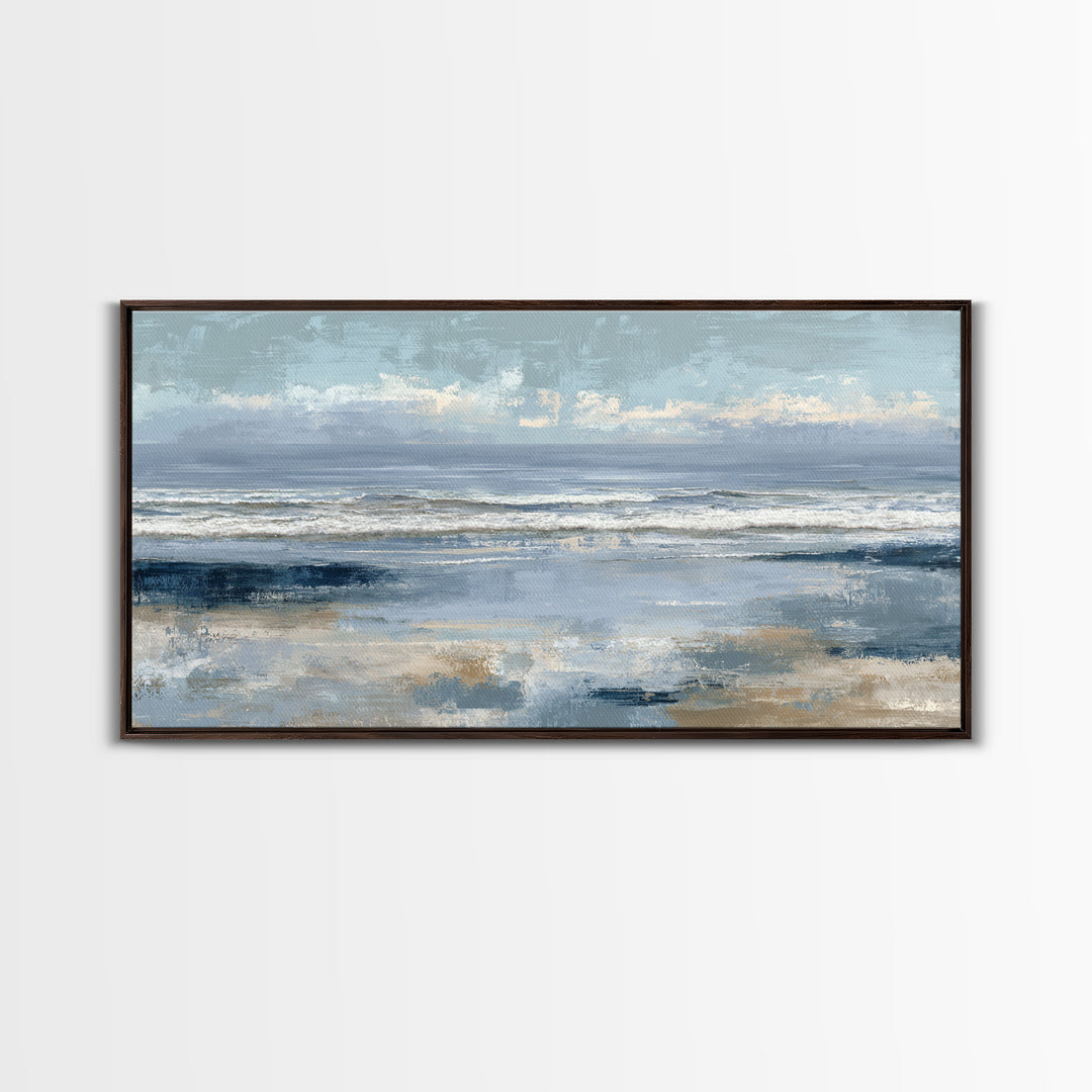 Coastal Dunes in Pale Blue and Sand Canvas Print, Guest Bedroom Art, Home, Bedroom Decor, Fine Art, Guest, Bedroom Wall Art, GBA-2x1-73