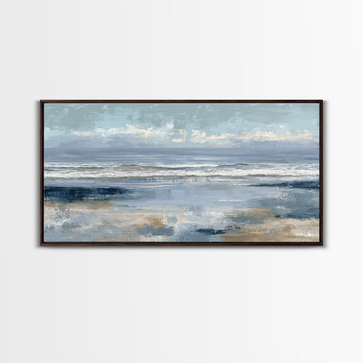 Coastal Dunes in Pale Blue and Sand Canvas Print, Guest Bedroom Art, Home, Bedroom Decor, Fine Art, Guest, Bedroom Wall Art, GBA-2x1-73