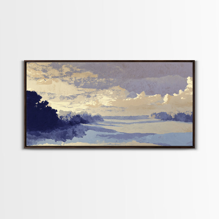 Warm Terracotta Shapes Framed Canvas Print, Guest Bedroom Art, Poster, Bedroom Decor, Fine Art, Guest, Farmhouse Decor, GBA-2x1-90