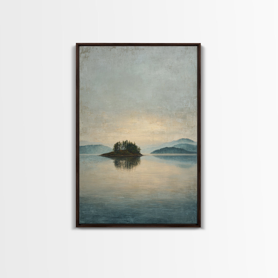 Quiet Lake Landscape at Early Morning Canvas Print, Guest Bedroom Art, Luxury Decor, Bedroom Decor, Fine Art, Guest, Home, GBA-2x3-10