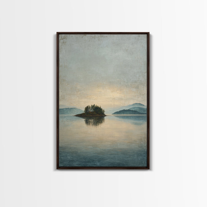 Quiet Lake Landscape at Early Morning Canvas Print, Guest Bedroom Art, Luxury Decor, Bedroom Decor, Fine Art, Guest, Home, GBA-2x3-10