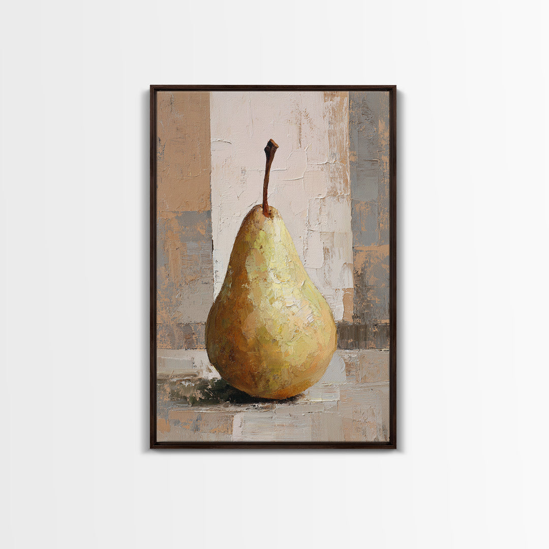 Classic Pear Still Life for Cozy Hospitality Framed Canvas Print, Guest Bedroom Art, Printable Art, Bedroom Decor, Guest, GBA-2x3-28