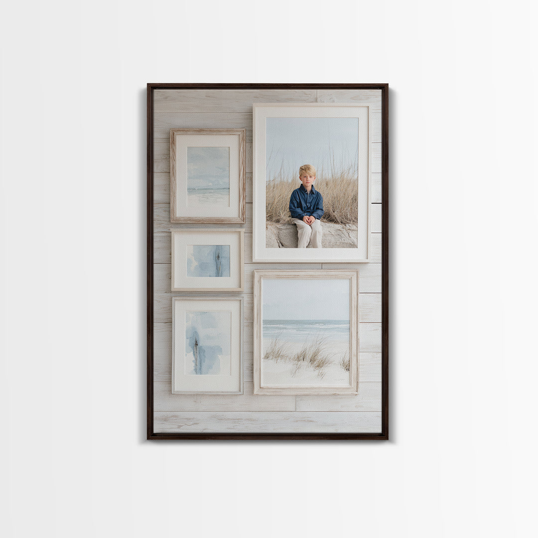 Coastal Dunes in Pale Blue and Sand Canvas Print, Guest Bedroom Art, Wall Art Prints, Bedroom Decor, Fine Art, Guest, GBA-2x3-61