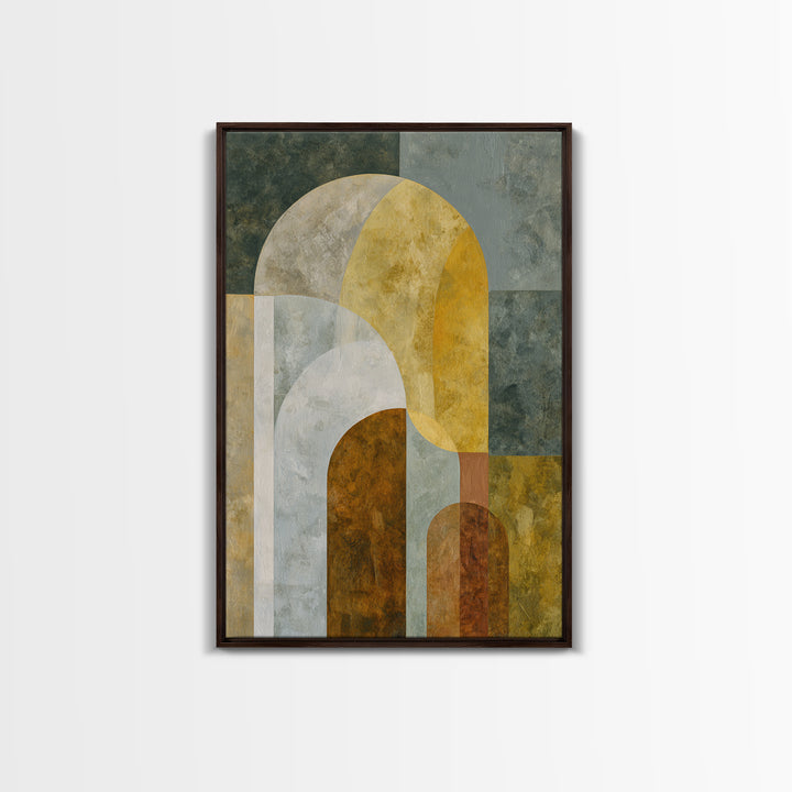 Warm Abstract Arches Framed Canvas Print, Guest Bedroom Art, Farmhouse Decor, Bedroom Decor, Fine Art, Guest, Trendy Wall Art, GBA-2x3-83