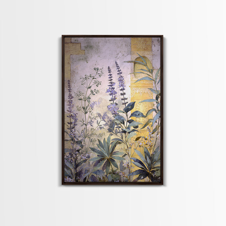 Lavender Field under Pale Sky Canvas Print, Guest Bedroom Art, New Home Gift, Bedroom Decor, Guest, Minimalist Wall Art, GBA-2x3-99