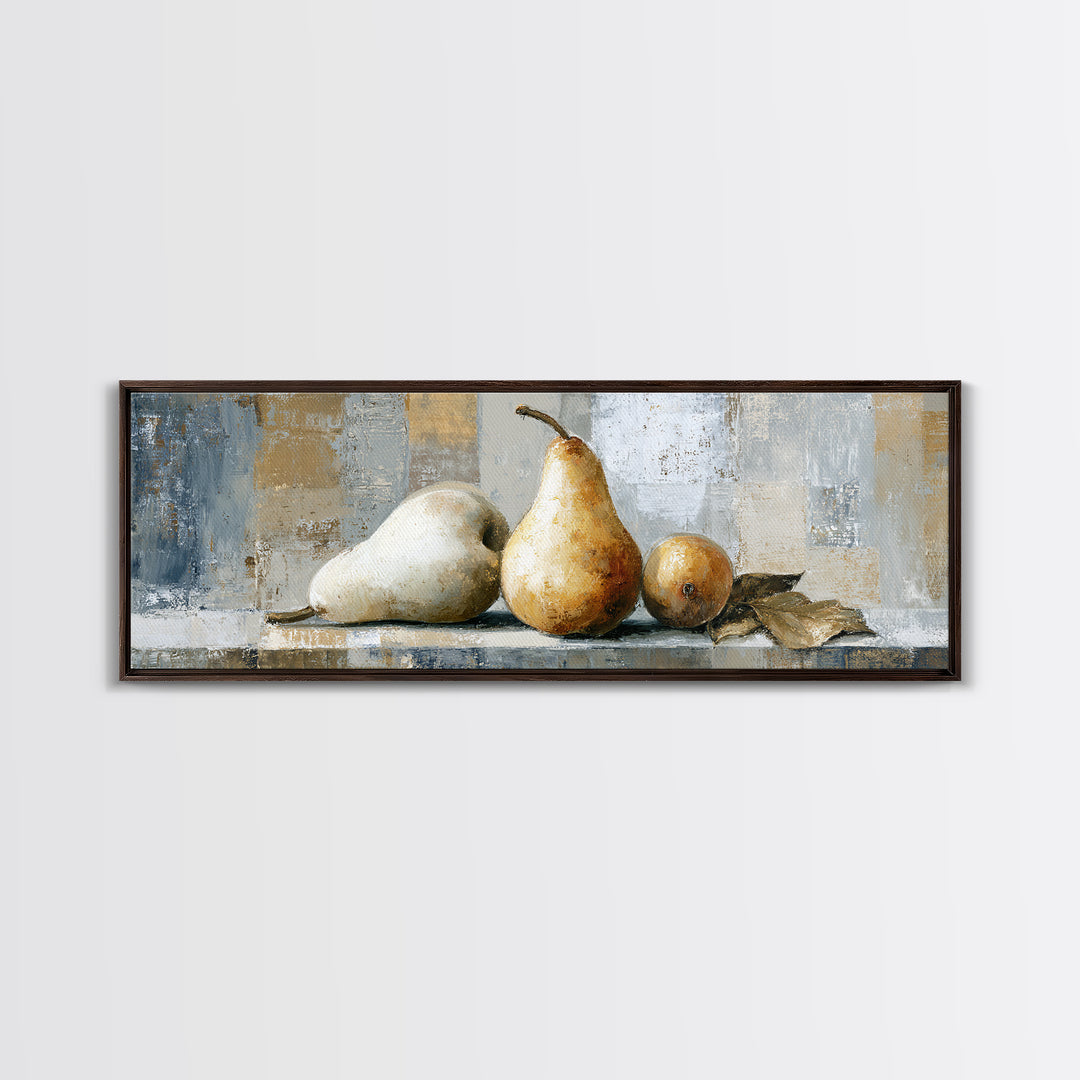 Classic Pear Still Life for Cozy Hospitality Canvas Print, Guest Bedroom Art, Bedroom Prints, Bedroom Decor, Fine Art, Guest, GBA-3x1-36