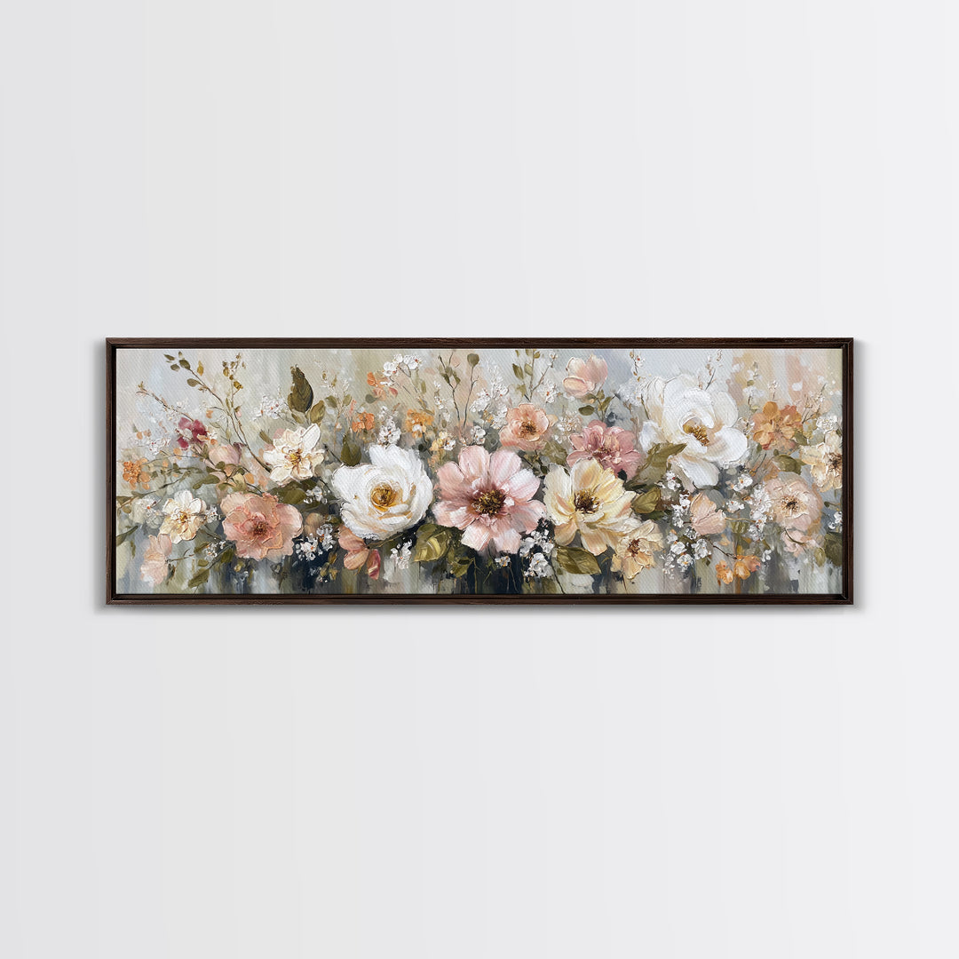 Welcoming Wildflower Bouquet Canvas Print, Guest Bedroom Art, Above Bed Decor, Bedroom Decor, Fine Art, Guest, Boho Decor, GBA-3x1-41