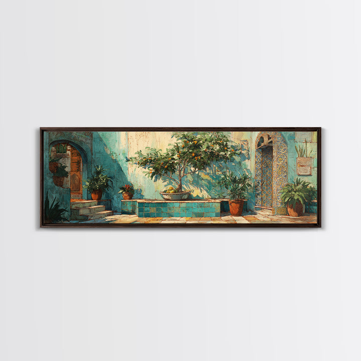 Olive Branch Still Life Framed Canvas Print, Guest Bedroom Art, Cat Wall Art, Bedroom Decor, Watercolor Art, Guest, GBA-3x1-57