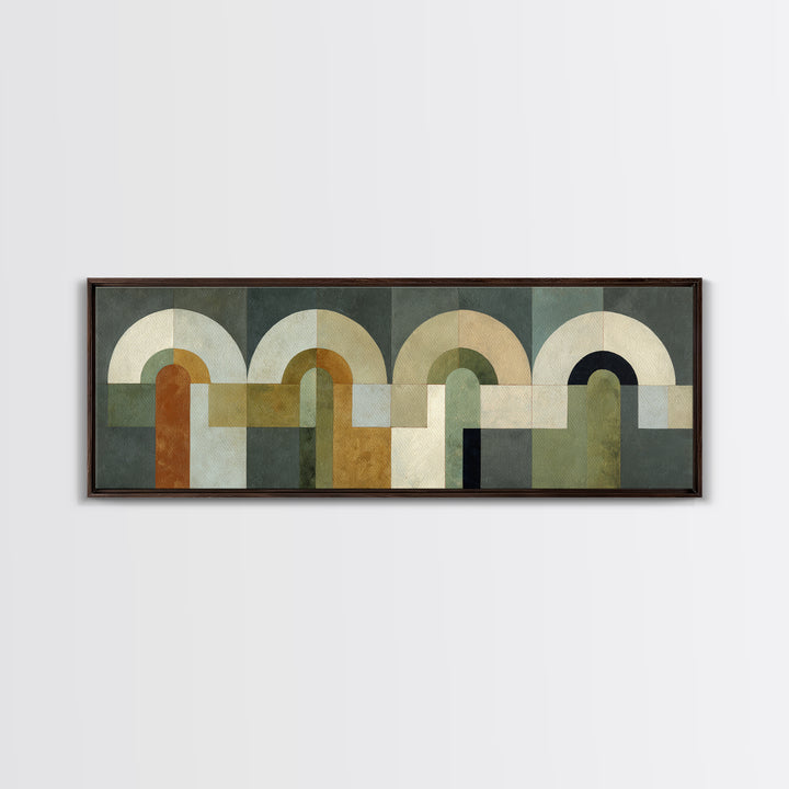 Warm Abstract Arches Framed Canvas Print, Guest Bedroom Art, Printable Wall Art, Bedroom Decor, Guest, Bedroom Wall Decor, GBA-3x1-67