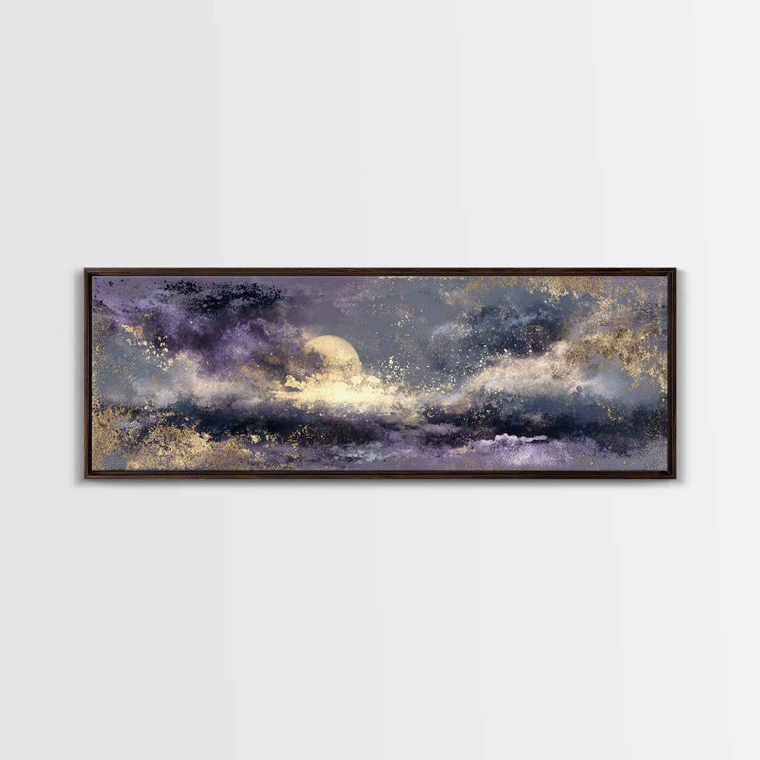 Minimal Moon and Stars Composition Canvas Print, Guest Bedroom Art, Poster, Bedroom Decor, Fine Art, Guest, Farmhouse Decor, GBA-3x1-80