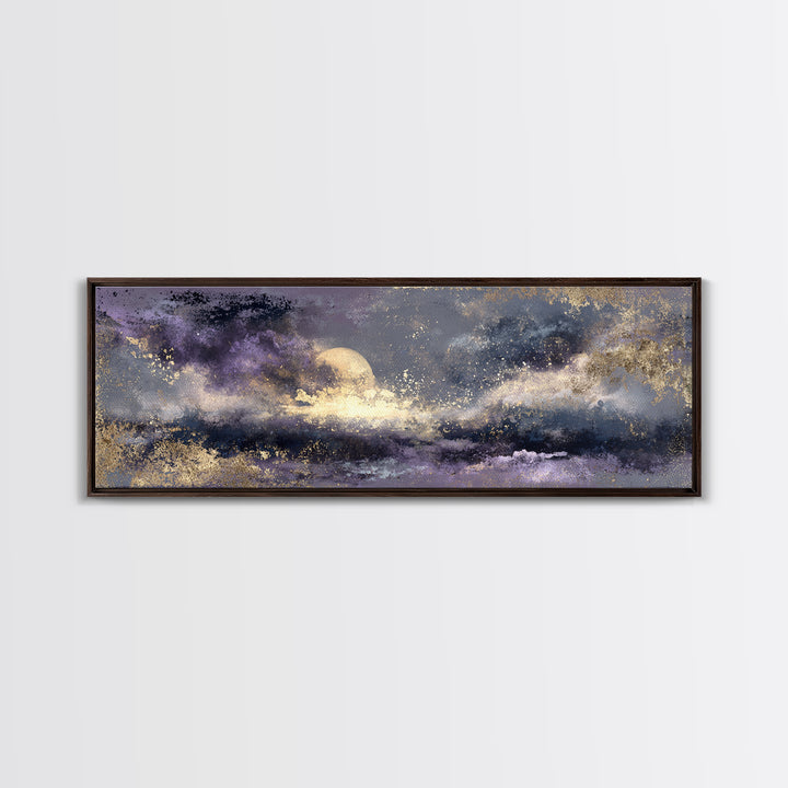 Minimal Moon and Stars Composition Canvas Print, Guest Bedroom Art, Poster, Bedroom Decor, Fine Art, Guest, Farmhouse Decor, GBA-3x1-80