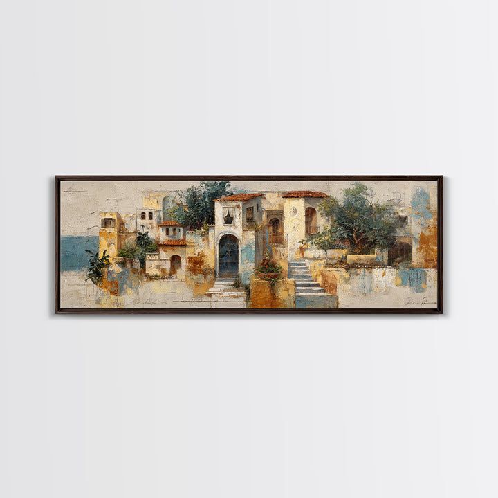 Olive Branch Still Life Framed Canvas Print, Guest Bedroom Art, Cat Wall Art, Bedroom Decor, Watercolor Art, Guest, GBA-3x1-81