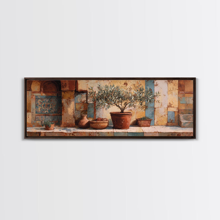 Olive Branch Still Life Framed Canvas Print, Guest Bedroom Art, Framed Wall Art, Bedroom Decor, Guest, Farmhouse Wall Decor, GBA-3x1-9