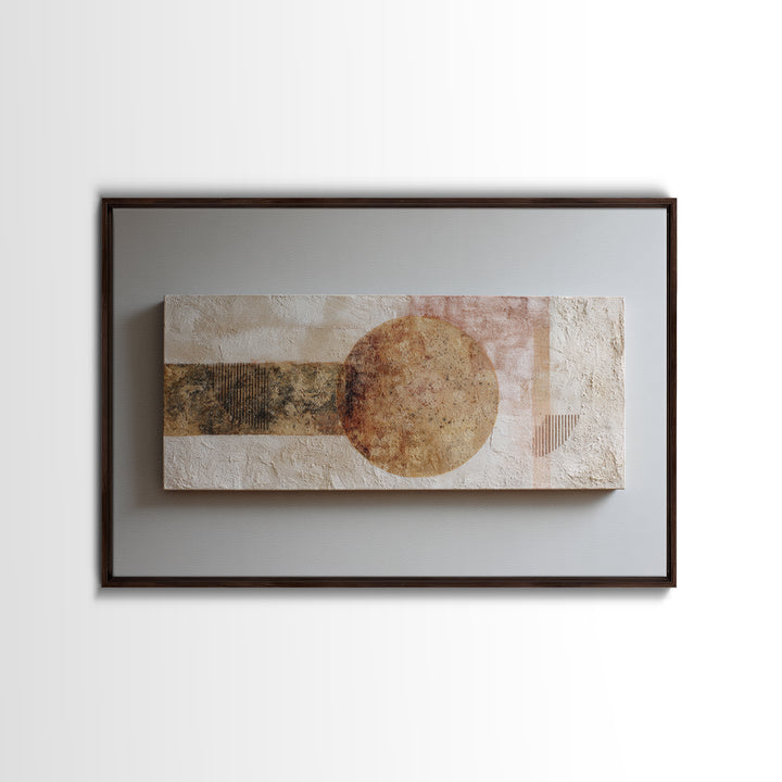 Warm Terracotta Shapes Canvas Print, Guest Bedroom Art, Framed Wall Art, Bedroom Decor, Abstract Art, Guest, GBA-3x2-26
