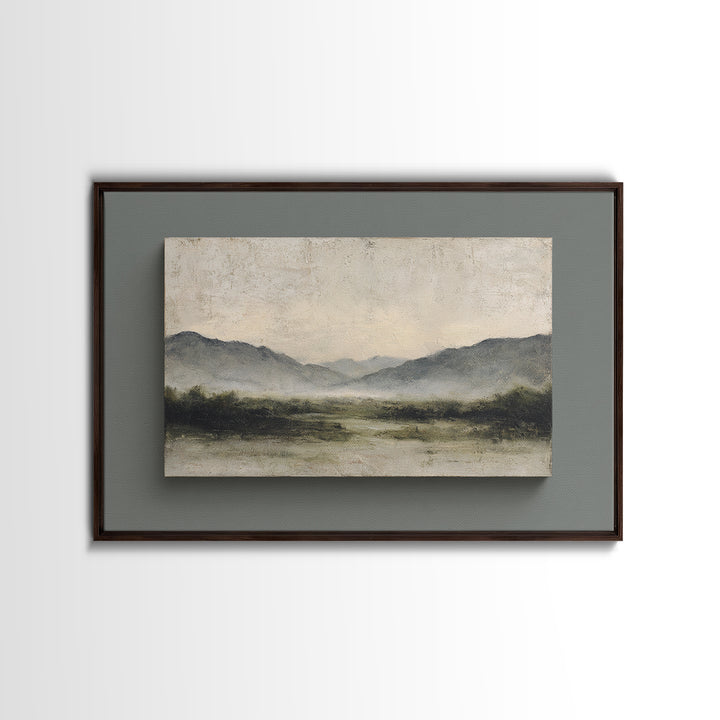 Gentle Rain over Distant Hills Canvas Print, Guest Bedroom Art, Prints, Bedroom Decor, Oil Painting, Guest 504, GBA-3x2-4