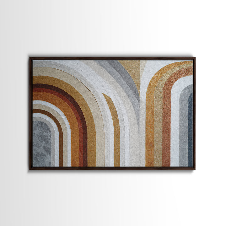 Warm Abstract Arches Framed Canvas Print, Guest Bedroom Art, Wall Decor, Bedroom Decor, Abstract Art, Guest, Living Room Decor, GBA-3x2-55