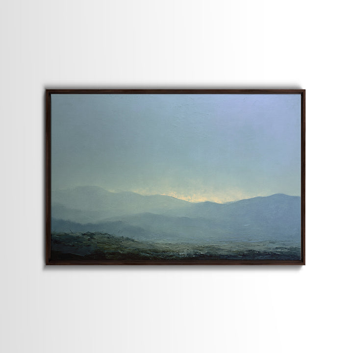 Soft Mountain Horizon Framed Canvas Print, Guest Bedroom Art, Art Print, Bedroom Decor, Fine Art, Guest, Home, GBA-3x2-59