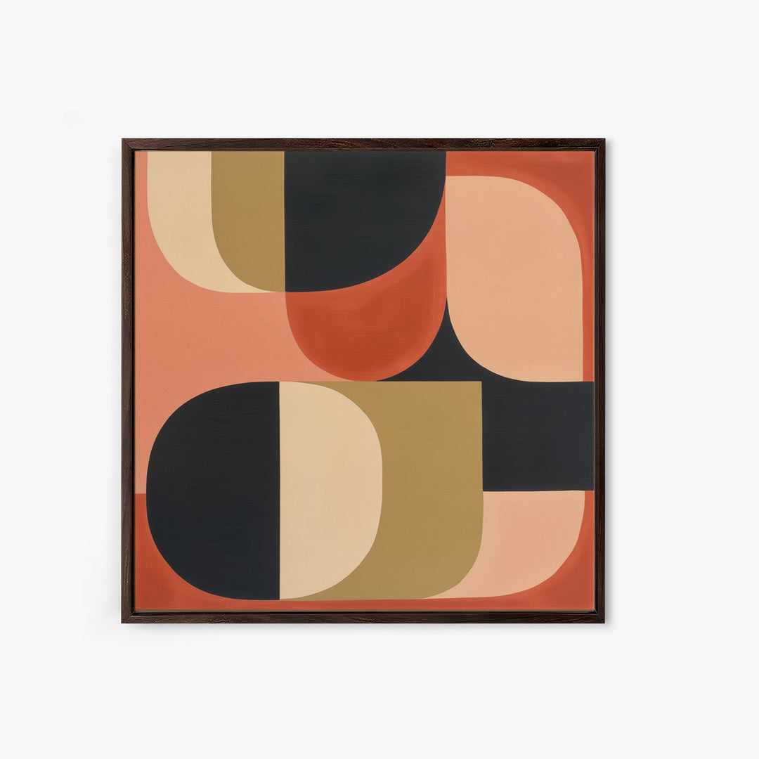 Warm Terracotta Abstract Canvas Print, General Fine Art, Bedroom Decor, Living Room Decor, Abstract Art, Minimalist Decor, GEN-1x1-30
