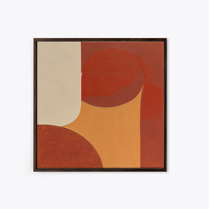 Warm Terracotta Abstract Framed Canvas Print, General Fine Art, Original Art, Living Room Decor, Abstract Art, GEN-1x1-6