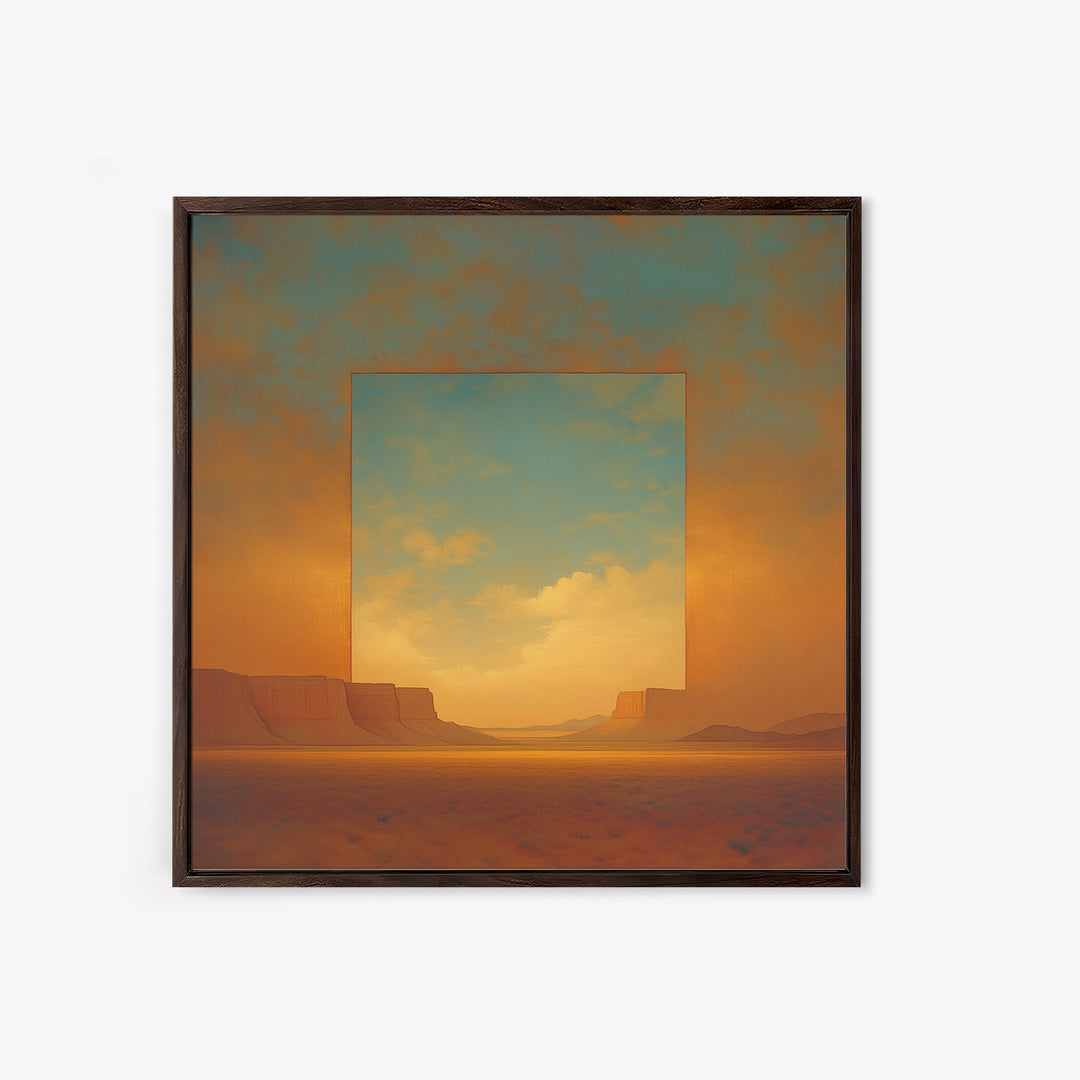 Serene Desert Horizon Canvas Print, General Fine Art, Contemporary Art, Living Room Decor, Fine Art, Digital Art, GEN-1x1-89