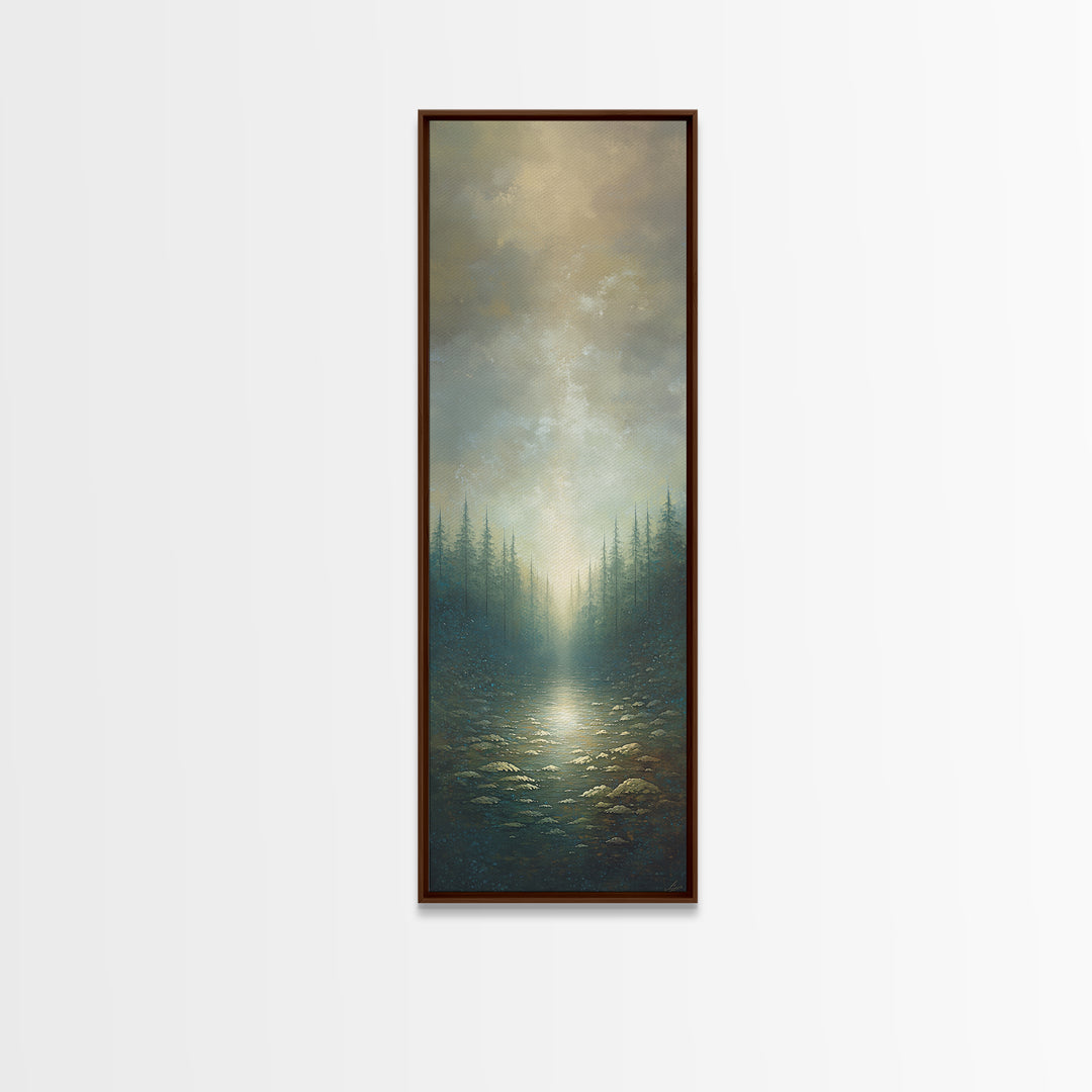 Quiet Abstract River Shape Canvas Print, General Fine Art, Wall Art, Living Room Decor, Abstract Art, Printable, GEN-1x3-12