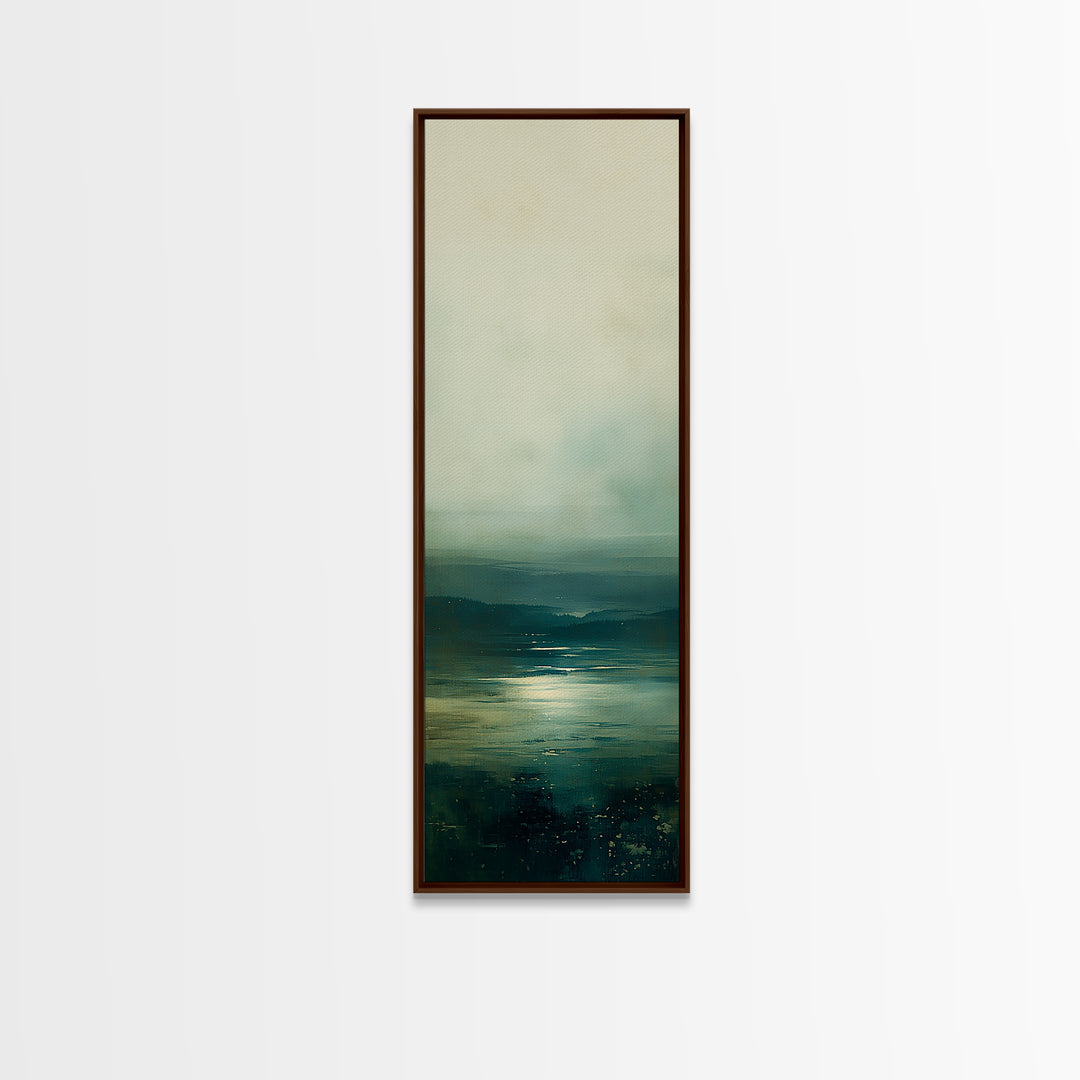 Quiet Abstract Landscape Canvas Print, General Fine Art, Minimalist Decor, Living Room Decor, Oil Painting, Art Print, GEN-1x3-13