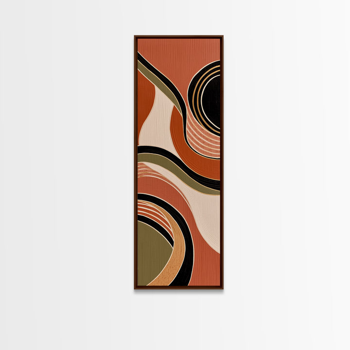 Warm Terracotta Abstract Canvas Print, General Fine Art, Neutral Decor, Living Room Decor, Fine Art, Home Decor, GEN-1x3-18