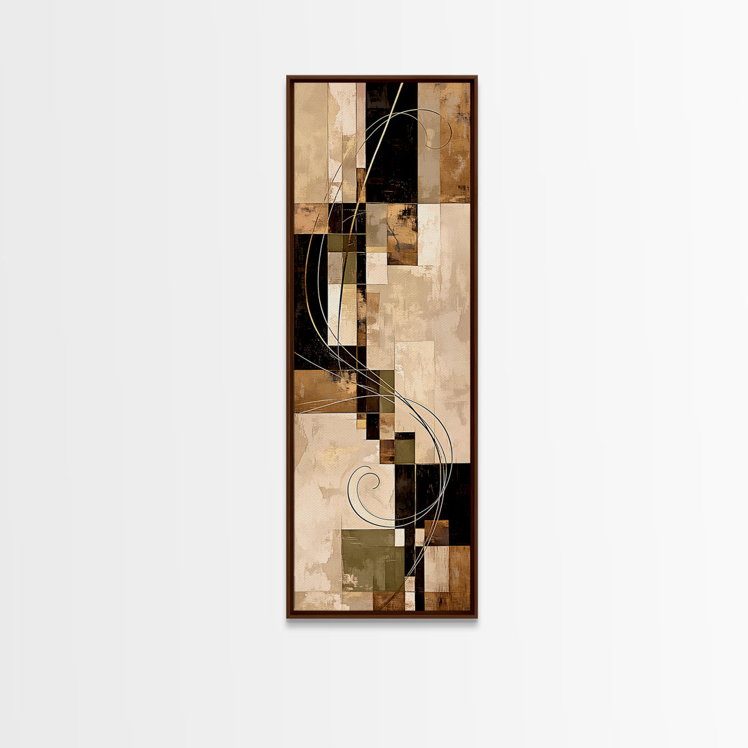 Earthy Plaster Texture Abstract Canvas Print, General Fine Art, Canvas, Living Room Decor, Abstract Art, Canvas Art, GEN-1x3-27