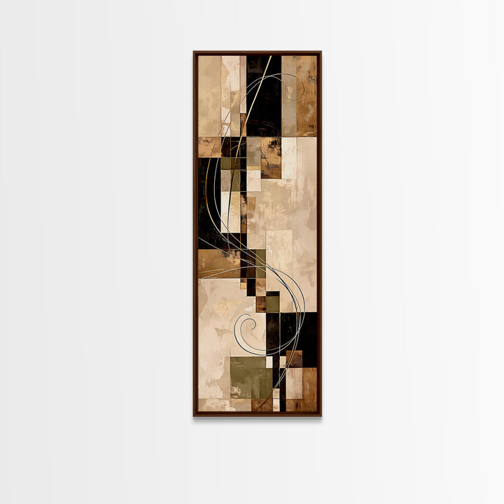 Earthy Plaster Texture Abstract Canvas Print, General Fine Art, Canvas, Living Room Decor, Abstract Art, Canvas Art, GEN-1x3-27