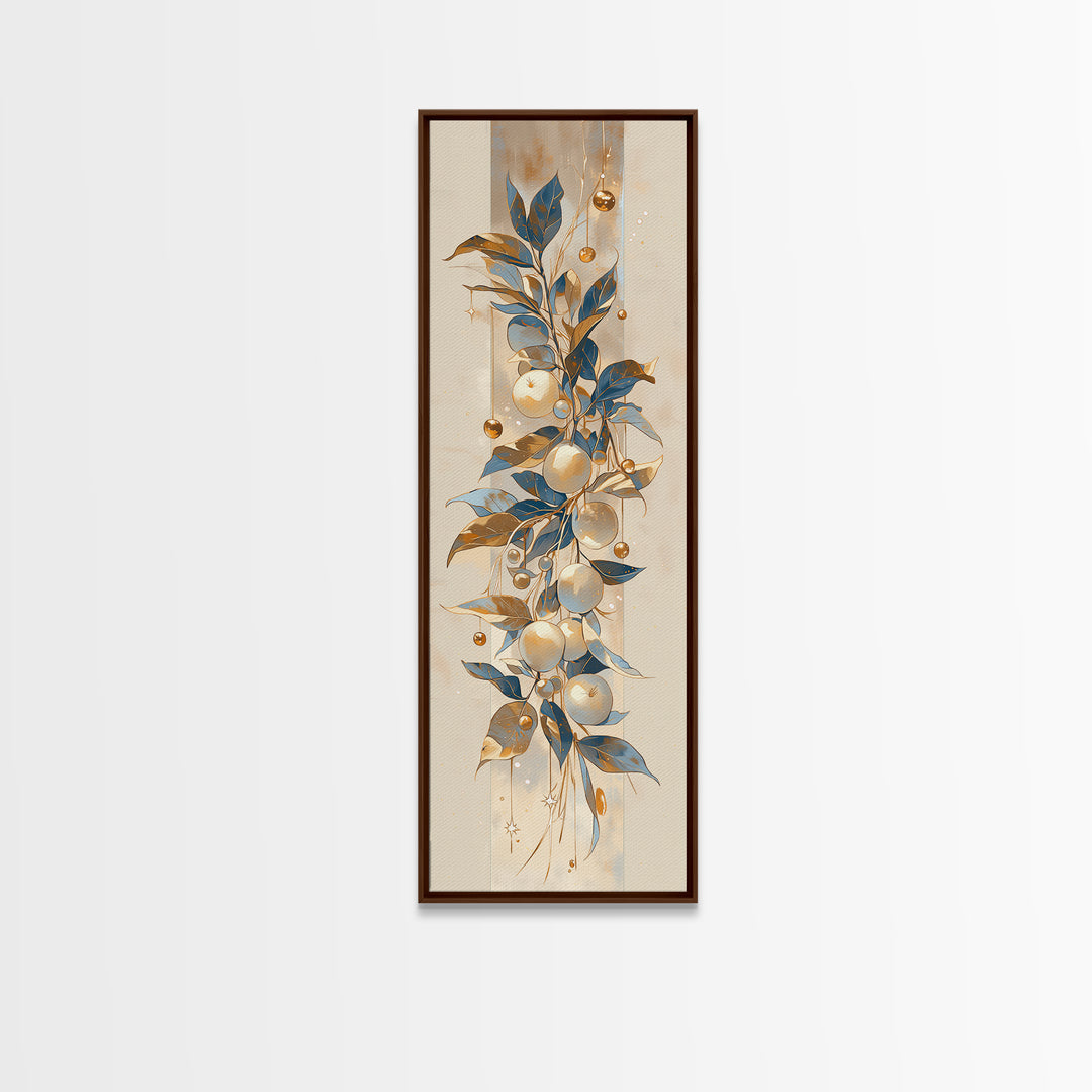 Simple Still Life of Fruit and Linen Canvas Print, General Fine Art, Art, Living Room Decor, Abstract Art, Mid Century Modern, GEN-1x3-28